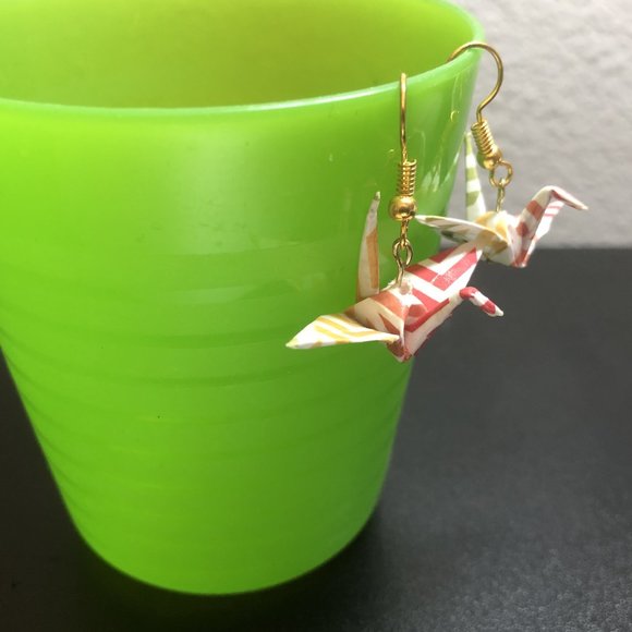 Origami Crane Earrings - HM - Picture 2 of 4